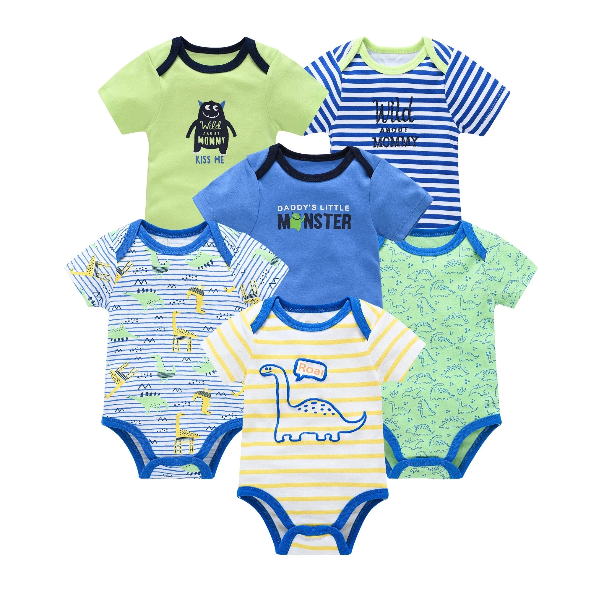 3/6 pcs a lot Baby Girls Clothes pour nouveaux Cotton Short Sleeve Girl Bodysuit 0-12 Months Newborn Boys Clothing Toddler Econic Blanks